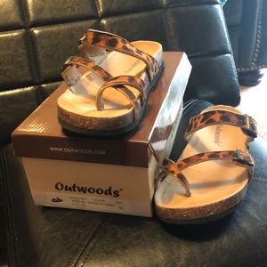 Cheetah cork bottom sandals